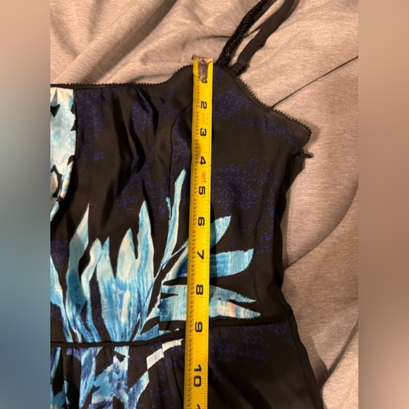 WHBM‎ Blue Watercolor Spaghetti Strap Floral Fit & Flare Dress 6p - Picture 12 of 12